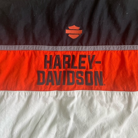 Harley-Davidson Men's Performance Vented Colorblock Shirt Orange Black SZ 2XL - Picture 9 of 12